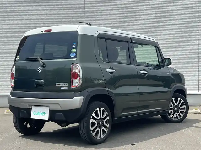 スズキ ハスラー Jスタイル Ⅱ ターボ 秋田県 2016(平28)年 7.6万km クールカーキパールメタリック/ホワイト2トーンルーフ 社外ナビ/衝突軽減システム/４WD/フルセグ/スマートキー/純正アルミ/ターボ/アイドリングストップ/プッシュスタート/レーンキープアシスト/前席シートヒーター/パドルシフト/ダウンヒルアシストコントロール/ステアリングスイッチ/純正フロアマット/純正ドアバイザー/ETC/オートライト/オートエアコン/パワーステアリング/パワーウィンドウ/横滑り防止/盗難防止装置/電動格納ウィンカーミラー