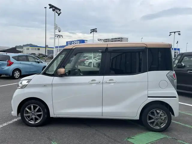 日産 デイズ ルークス ボレロ 長崎県 2017(平29)年 5.9万km ピンクゴールドM/シルキーホワイト 全方位カメラ/純正ナビ/（フルセグ・DVD・CD・SD・BT)/エマージェンシーブレーキ/ETC/両側パワースライドドア/スマートキー/スペアキー/ドライブレコーダー/ステアリングスイッチ/アイドリングストップ/合皮レザーシート/純正フロアマット