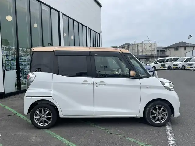 日産 デイズ ルークス ボレロ 長崎県 2017(平29)年 5.9万km ピンクゴールドM/シルキーホワイト 全方位カメラ/純正ナビ/（フルセグ・DVD・CD・SD・BT)/エマージェンシーブレーキ/ETC/両側パワースライドドア/スマートキー/スペアキー/ドライブレコーダー/ステアリングスイッチ/アイドリングストップ/合皮レザーシート/純正フロアマット