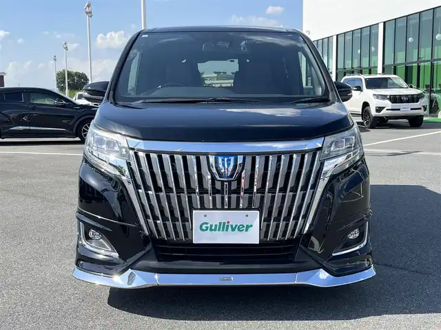 トヨタ エスクァイア ハイブリッド Gi プレミアムパッケージ 奈良県 2017(平29)年 6.8万km ブラック モデリスタエアロ/ALPINE11インチナビ（EX11Z）/（フルセグ/BT/CD/DVD)/ALPINE11インチフリップダウンモニター/クルーズコントロール/バックカメラ/プリクラッシュセーフティ/レーンキープアシスト/両側パワースライドドア/ハーフレザーシート/前席シートヒーター/ステアリングヒーター/後席サンシェード/前後ドライブレコーダー/ETC/純正15インチAW/保証書/取り扱い説明書