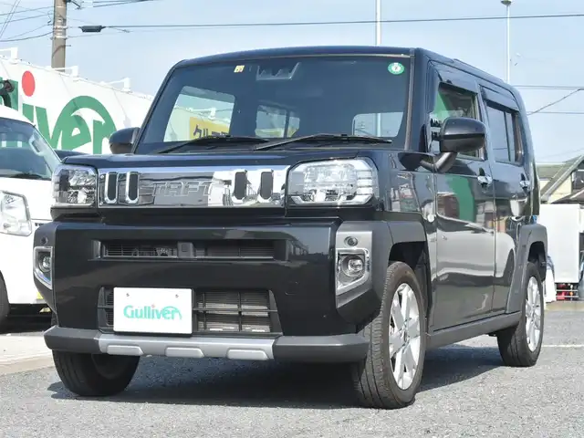ダイハツ タフト G ターボ クロムベンチャー 神奈川県 2022(令4)年 4.8万km ブラックマイカメタリック ワンオーナー/純正ディスプレイオーディオ/フルセグテレビ/Bluetooth/アダプティブクルーズ/プッシュスタート/LEDヘッドライト/ETC/シートヒーター/スカイルーフ/保証書/取説