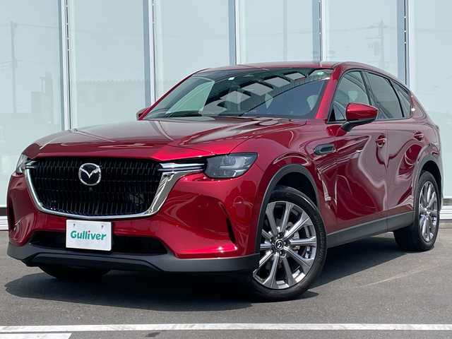 マツダ ＣＸ－６０ XD エクスクルーシブモード 神奈川県 2023(令5)年 0.7万km ソウルレッドクリスタルM 純正ＳＤナビ　Bluetooth/appleCarPlay/AndroidAuto/全方位カメラ/サンルーフ/フルセグＴＶ/電動リアゲート/純正ドライブレコーダー/ワイヤレス充電/追従走行付きクルーズコントロール/前席パワーシート/前席シートヒーター/前席エアシート/１００Ｖ/１５０Ｖコンセント/タイプＣコネクタ/ステアリングヒーター/クリアランスソナー/ブラインドスポットモニター/ダウンヒルアシストコントロール/衝突被害軽減システム/トラクションコントロールシステム/純正アルミホイール/純正フロアマット