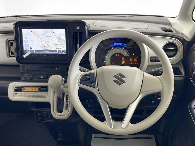 スズキ ワゴンＲ スマイル HYBRID X 秋田県 2024(令6)年 0.1千km オフブルーメタリック/ホワイト2トーン ４WD/純正ナビ（フルセグTV　CD DVD BT　USB　HDMI）/衝突被害軽減システム/レーンキープアシスト/コーナーセンサー/バックカメラ/プッシュスタート　スマートキー/スペアキー1本/両側パワースライドドア/前席シートヒーター/ステアリングスイッチ/LEDヘッドライト　フォグランプ/純正14インチホイールキャップ装着/ウィンカーミラー/電動格納ミラー/オートライト/ダブルサイドエアバッグ/盗難防止装置