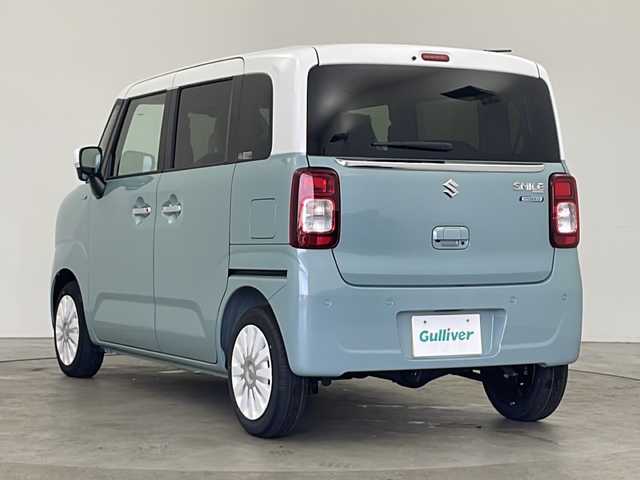 スズキ ワゴンＲ スマイル HYBRID X 秋田県 2024(令6)年 0.1千km オフブルーメタリック/ホワイト2トーン ４WD/純正ナビ（フルセグTV　CD DVD BT　USB　HDMI）/衝突被害軽減システム/レーンキープアシスト/コーナーセンサー/バックカメラ/プッシュスタート　スマートキー/スペアキー1本/両側パワースライドドア/前席シートヒーター/ステアリングスイッチ/LEDヘッドライト　フォグランプ/純正14インチホイールキャップ装着/ウィンカーミラー/電動格納ミラー/オートライト/ダブルサイドエアバッグ/盗難防止装置
