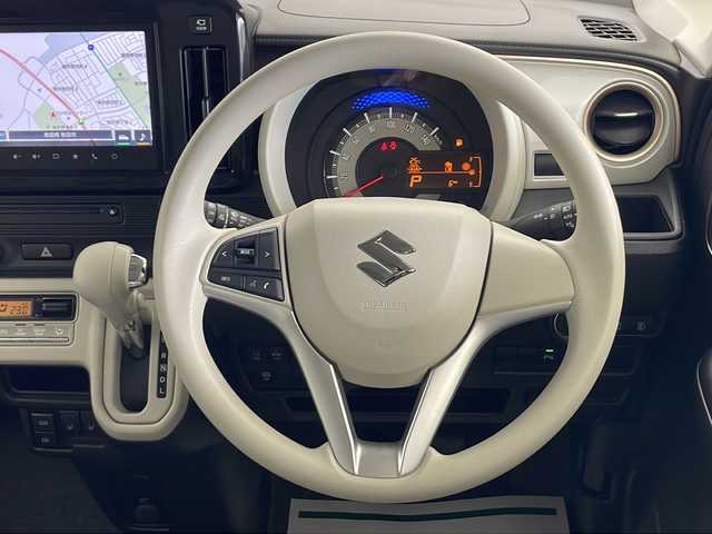 スズキ ワゴンＲ スマイル HYBRID X 秋田県 2024(令6)年 0.1千km オフブルーメタリック/ホワイト2トーン ４WD/純正ナビ（フルセグTV　CD DVD BT　USB　HDMI）/衝突被害軽減システム/レーンキープアシスト/コーナーセンサー/バックカメラ/プッシュスタート　スマートキー/スペアキー1本/両側パワースライドドア/前席シートヒーター/ステアリングスイッチ/LEDヘッドライト　フォグランプ/純正14インチホイールキャップ装着/ウィンカーミラー/電動格納ミラー/オートライト/ダブルサイドエアバッグ/盗難防止装置