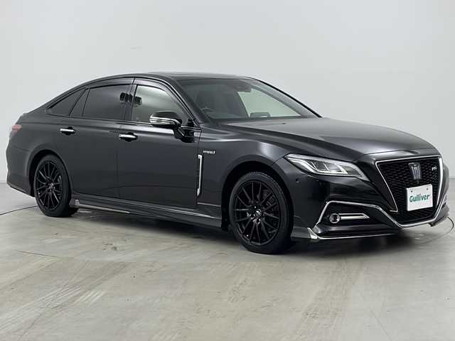 トヨタ クラウン ハイブリッド RS アドバンス Four 道央・札幌 2018(平30)年 8.2万km プレシャスブラックパール ・4WD/・純正ナビ&TV&CD&DVD&BT&SD&Miracast/・全方位カメラ/・サンルーフ/・トヨタセーフティセンス/・レーダークルーズコントロール/・レザーシート/・メモリー付きシート/・前席シートヒーター/・前席ベンチレーション/・ステアリングヒーター/・純正エンジンスターター/・社外ドライブレコーダー/・LEDヘッドライト/・オートライト/・スマートキー/・スペアキー/・純正AW付夏タイヤ積込