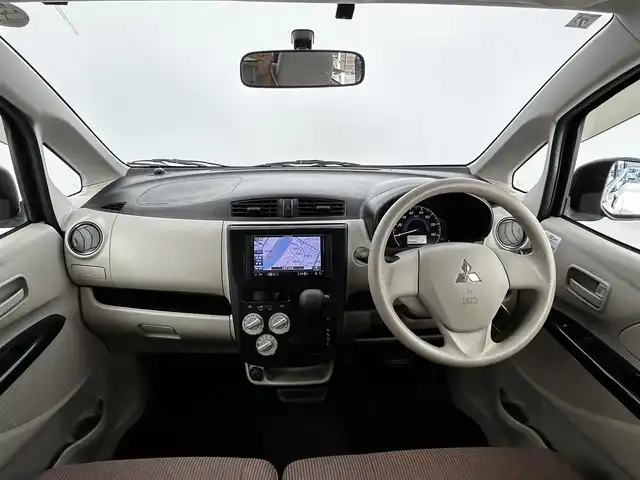 三菱 ｅＫワゴン E 大分県 2017(平29)年 3.7万km アメジストブラック 社外ナビ（AVIC-RZ300）/CD/DVD/AM/FM/シートヒーター/フロアマット/パワーウィンドウ/パワーステアリング/ベンチシート