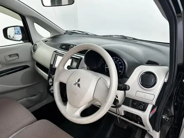三菱 ｅＫワゴン E 大分県 2017(平29)年 3.7万km アメジストブラック 社外ナビ（AVIC-RZ300）/CD/DVD/AM/FM/シートヒーター/フロアマット/パワーウィンドウ/パワーステアリング/ベンチシート