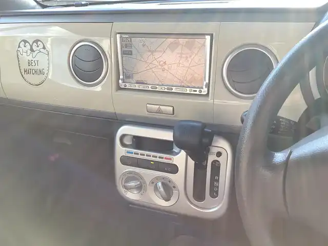 スズキ ラパン X 愛知県 2013(平25)年 7万km アロマティックアクアメタリック/スペリアホワイト ユーザー買取　/スマートキー　/アイドリングストップ　/電動格納ミラー　/社外SDDナビ　/ワンセグ　/ヘッドライトレベライザー　/純正アルミ　/フロアマット　/ツートンカラー　/シートリフター　/ＩＳＯＦＩＸ　/ＤＶＤ視聴