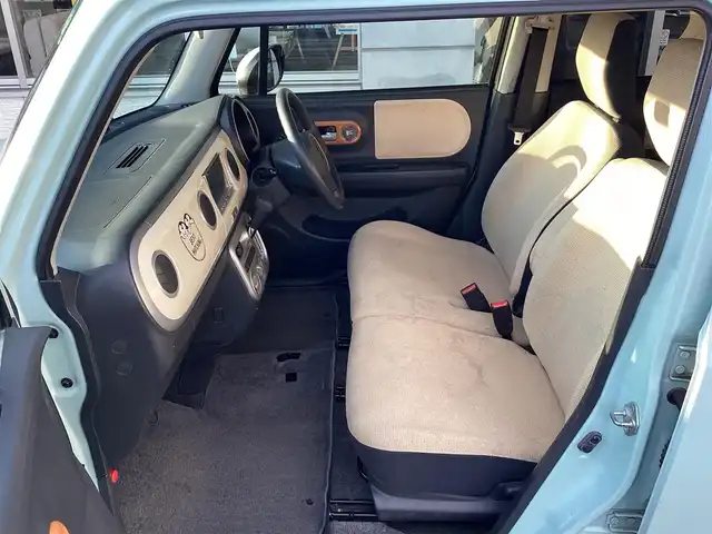 スズキ ラパン X 愛知県 2013(平25)年 7万km アロマティックアクアメタリック/スペリアホワイト ユーザー買取　/スマートキー　/アイドリングストップ　/電動格納ミラー　/社外SDDナビ　/ワンセグ　/ヘッドライトレベライザー　/純正アルミ　/フロアマット　/ツートンカラー　/シートリフター　/ＩＳＯＦＩＸ　/ＤＶＤ視聴