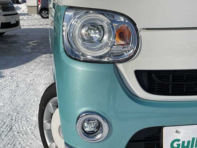 ダイハツ ムーヴ キャンバス G メイクアップ リミテッド　SAⅢ 道北・旭川 2019(令1)年 0.9万km パールホワイトⅢ/ファインミントメタリック 2トーン /4WD//禁煙車//純正ナビ/CD/DVD/BT/フルセグ/SD/HDMI//パノラミックビューモニター//両側パワースライドドア//アイドリングストップ//オートライト//スマートアシスト3/衝突軽減ブレーキ/誤発進抑制機能/対自転車・歩行者警報ブレーキ/オートハイビーム/前方発進お知らせ機能//ETC//ナビ連動ドライブレコーダー//横滑り防止//LEDヘッドライト//ステアリングスイッチ//純正フロアマット//ドアバイザー//保証書//スペアキー