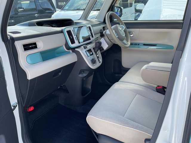 ダイハツ ムーヴ キャンバス G メイクアップ リミテッド　SAⅢ 道北・旭川 2019(令1)年 0.9万km パールホワイトⅢ/ファインミントメタリック 2トーン /4WD//禁煙車//純正ナビ/CD/DVD/BT/フルセグ/SD/HDMI//パノラミックビューモニター//両側パワースライドドア//アイドリングストップ//オートライト//スマートアシスト3/衝突軽減ブレーキ/誤発進抑制機能/対自転車・歩行者警報ブレーキ/オートハイビーム/前方発進お知らせ機能//ETC//ナビ連動ドライブレコーダー//横滑り防止//LEDヘッドライト//ステアリングスイッチ//純正フロアマット//ドアバイザー//保証書//スペアキー