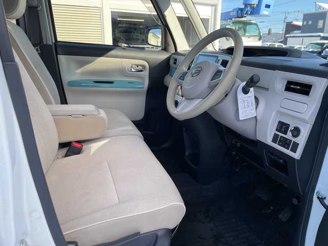 ダイハツ ムーヴ キャンバス G メイクアップ リミテッド　SAⅢ 道北・旭川 2019(令1)年 0.9万km パールホワイトⅢ/ファインミントメタリック 2トーン /4WD//禁煙車//純正ナビ/CD/DVD/BT/フルセグ/SD/HDMI//パノラミックビューモニター//両側パワースライドドア//アイドリングストップ//オートライト//スマートアシスト3/衝突軽減ブレーキ/誤発進抑制機能/対自転車・歩行者警報ブレーキ/オートハイビーム/前方発進お知らせ機能//ETC//ナビ連動ドライブレコーダー//横滑り防止//LEDヘッドライト//ステアリングスイッチ//純正フロアマット//ドアバイザー//保証書//スペアキー