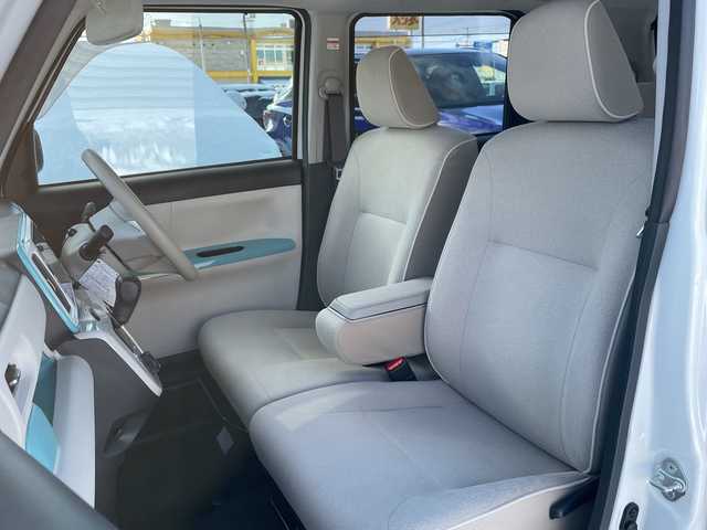 ダイハツ ムーヴ キャンバス G メイクアップ リミテッド　SAⅢ 道北・旭川 2019(令1)年 0.9万km パールホワイトⅢ/ファインミントメタリック 2トーン /4WD//禁煙車//純正ナビ/CD/DVD/BT/フルセグ/SD/HDMI//パノラミックビューモニター//両側パワースライドドア//アイドリングストップ//オートライト//スマートアシスト3/衝突軽減ブレーキ/誤発進抑制機能/対自転車・歩行者警報ブレーキ/オートハイビーム/前方発進お知らせ機能//ETC//ナビ連動ドライブレコーダー//横滑り防止//LEDヘッドライト//ステアリングスイッチ//純正フロアマット//ドアバイザー//保証書//スペアキー