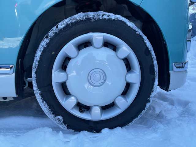 ダイハツ ムーヴ キャンバス G メイクアップ リミテッド　SAⅢ 道北・旭川 2019(令1)年 0.9万km パールホワイトⅢ/ファインミントメタリック 2トーン /4WD//禁煙車//純正ナビ/CD/DVD/BT/フルセグ/SD/HDMI//パノラミックビューモニター//両側パワースライドドア//アイドリングストップ//オートライト//スマートアシスト3/衝突軽減ブレーキ/誤発進抑制機能/対自転車・歩行者警報ブレーキ/オートハイビーム/前方発進お知らせ機能//ETC//ナビ連動ドライブレコーダー//横滑り防止//LEDヘッドライト//ステアリングスイッチ//純正フロアマット//ドアバイザー//保証書//スペアキー