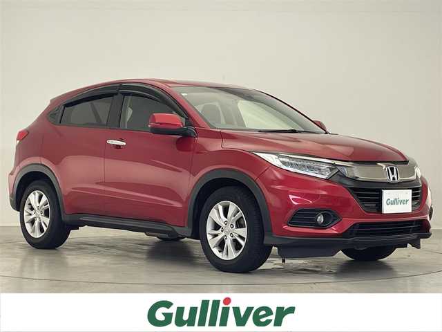 ホンダ ヴェゼル X ホンダセンシング 滋賀県 2018(平30)年 4.9万km プレミアムクリスタルレッドM 純正SDナビ/【フルセグTV、CD・DVD、Bluetooth】/バックカメラ/衝突被害軽減システム/車線逸脱警報/追従式クルーズコントロール/ハーフレザーシート/横滑り防止装置/ビルトインETC/ドライブレコーダー/アイドリングストップ/LEDヘッドライト/オートライト/フォグランプ/純正16インチAW/シートヒーター/電動パーキングブレーキ/プッシュスタート/スマートキー/純正フロアマット/スペアキー