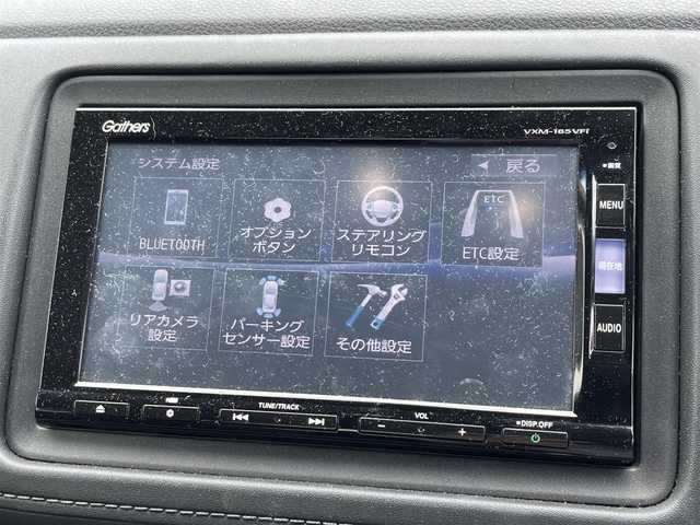 ホンダ ヴェゼル X ホンダセンシング 滋賀県 2018(平30)年 4.9万km プレミアムクリスタルレッドM 純正SDナビ/【フルセグTV、CD・DVD、Bluetooth】/バックカメラ/衝突被害軽減システム/車線逸脱警報/追従式クルーズコントロール/ハーフレザーシート/横滑り防止装置/ビルトインETC/ドライブレコーダー/アイドリングストップ/LEDヘッドライト/オートライト/フォグランプ/純正16インチAW/シートヒーター/電動パーキングブレーキ/プッシュスタート/スマートキー/純正フロアマット/スペアキー