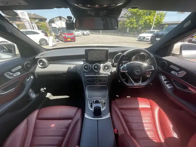 メルセデス・ベンツ Ｃ２００ ワゴン スポーツ 本革 栃木県 2017(平29)年 6.8万km ダイヤモンドホワイト レーダーセーフティパッケージ/赤革シート/エアバランスパッケージ/ナビ/フルセグTV/バックカメラ/ETC/パワーバックドア/　フットオープナー/パワーシート /シートヒーター /ディストロニック /パークトロニック /レーンキープアシスト/ブラインドスポット /ドライブレコーダー前後/アンビエントライト