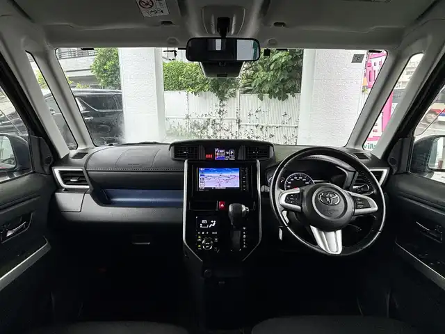 トヨタ ルーミー カスタムG 熊本県 2019(平31)年 7.5万km マゼンタベリーマイカM ワンオーナー/純正フロントエアロ/社外ナビ（CN-RS02WD）/【フルセグTV/CD/DVD/Bluetooth/ラジオ】/バックカメラ/両側パワースライドドア/クルーズコントロール/コーナーセンサー/プリクラッシュセーフティ/車線逸脱警報/先行車発進お知らせ機能/純正14インチAW/ビルトインETC/アイドリングストップ/横滑り防止機能/オートハイビーム/オートライト/LEDヘッドライト/革巻きステアリング/ステアリングスイッチ/純正フロアマット/純正ドアバイザー/保証書/取扱説明書
