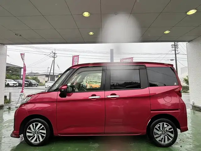 トヨタ ルーミー カスタムG 熊本県 2019(平31)年 7.5万km マゼンタベリーマイカM ワンオーナー/純正フロントエアロ/社外ナビ（CN-RS02WD）/【フルセグTV/CD/DVD/Bluetooth/ラジオ】/バックカメラ/両側パワースライドドア/クルーズコントロール/コーナーセンサー/プリクラッシュセーフティ/車線逸脱警報/先行車発進お知らせ機能/純正14インチAW/ビルトインETC/アイドリングストップ/横滑り防止機能/オートハイビーム/オートライト/LEDヘッドライト/革巻きステアリング/ステアリングスイッチ/純正フロアマット/純正ドアバイザー/保証書/取扱説明書