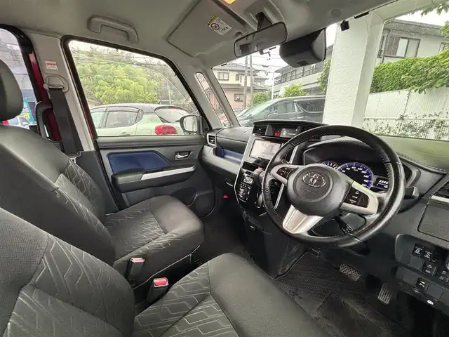 トヨタ ルーミー カスタムG 熊本県 2019(平31)年 7.5万km マゼンタベリーマイカM ワンオーナー/純正フロントエアロ/社外ナビ（CN-RS02WD）/【フルセグTV/CD/DVD/Bluetooth/ラジオ】/バックカメラ/両側パワースライドドア/クルーズコントロール/コーナーセンサー/プリクラッシュセーフティ/車線逸脱警報/先行車発進お知らせ機能/純正14インチAW/ビルトインETC/アイドリングストップ/横滑り防止機能/オートハイビーム/オートライト/LEDヘッドライト/革巻きステアリング/ステアリングスイッチ/純正フロアマット/純正ドアバイザー/保証書/取扱説明書
