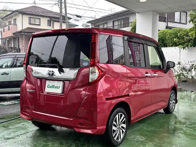トヨタ ルーミー カスタムG 熊本県 2019(平31)年 7.5万km マゼンタベリーマイカM ワンオーナー/純正フロントエアロ/社外ナビ（CN-RS02WD）/【フルセグTV/CD/DVD/Bluetooth/ラジオ】/バックカメラ/両側パワースライドドア/クルーズコントロール/コーナーセンサー/プリクラッシュセーフティ/車線逸脱警報/先行車発進お知らせ機能/純正14インチAW/ビルトインETC/アイドリングストップ/横滑り防止機能/オートハイビーム/オートライト/LEDヘッドライト/革巻きステアリング/ステアリングスイッチ/純正フロアマット/純正ドアバイザー/保証書/取扱説明書