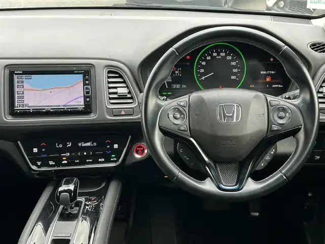 ホンダ ヴェゼル ハイブリッド Z ホンダセンシング 島根県 2018(平30)年 5万km ミッドナイトブルービームM 純正ナビ/ホンダセンシング/CD/DVD/DTV/Bluetooth/バックカメラ/ドライブレコーダー/レーダークルーズコントロール/LEDオートライト/ステアリングスイッチ/ハーフレザーシート/運転席/助手席シートヒーター/ビルトインETC/純正フロアマット/ドアバイザー/スマートキー/スペアキー/プッシュスタート/純正アルミホイール/取扱説明書