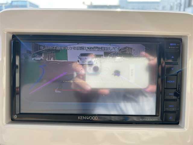スズキ ラパン X 島根県 2017(平29)年 2.7万km フレンチミントパールメタリック 純正メモリーナビ（ケンウッド製）/フルセグＴＶ　/ＤＶＤ再生　/バックカメラ　/運転席シートヒーター　/前後ドラレコ　/スマートキー　/プッシュスタート　/衝突軽減ブレーキ　/オートライト　/オートエアコン　/純正フロアマット　/保証書・取説