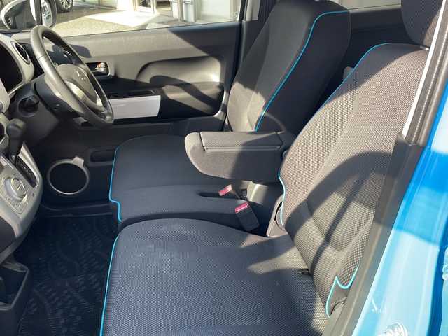 スズキ ハスラー X 兵庫県 2014(平26)年 4.6万km サマーブルーM 社外ＳＤナビ　ワンセグ、ＣＤ、ＡＭ、ＦＭ/バックカメラ/ＥＴＣ/衝突被害軽減ブレーキ/横滑り防止システム/Ｄ席シートヒーター/社外フロアマット/純正15インチアルミ/プッシュスタート/スマートキー×２