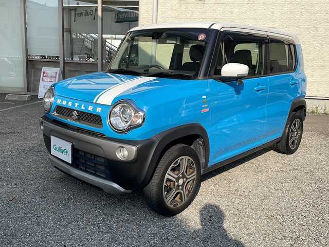 スズキ ハスラー X 兵庫県 2014(平26)年 4.6万km サマーブルーM 社外ＳＤナビ　ワンセグ、ＣＤ、ＡＭ、ＦＭ/バックカメラ/ＥＴＣ/衝突被害軽減ブレーキ/横滑り防止システム/Ｄ席シートヒーター/社外フロアマット/純正15インチアルミ/プッシュスタート/スマートキー×２
