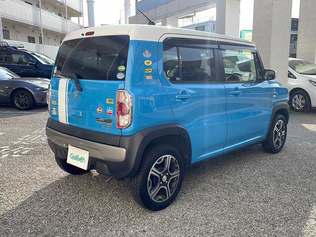 スズキ ハスラー X 兵庫県 2014(平26)年 4.6万km サマーブルーM 社外ＳＤナビ　ワンセグ、ＣＤ、ＡＭ、ＦＭ/バックカメラ/ＥＴＣ/衝突被害軽減ブレーキ/横滑り防止システム/Ｄ席シートヒーター/社外フロアマット/純正15インチアルミ/プッシュスタート/スマートキー×２
