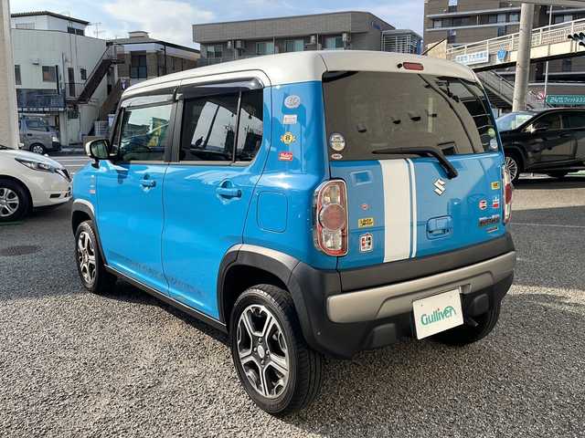 スズキ ハスラー X 兵庫県 2014(平26)年 4.6万km サマーブルーM 社外ＳＤナビ　ワンセグ、ＣＤ、ＡＭ、ＦＭ/バックカメラ/ＥＴＣ/衝突被害軽減ブレーキ/横滑り防止システム/Ｄ席シートヒーター/社外フロアマット/純正15インチアルミ/プッシュスタート/スマートキー×２