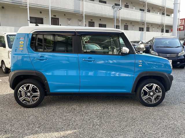 スズキ ハスラー X 兵庫県 2014(平26)年 4.6万km サマーブルーM 社外ＳＤナビ　ワンセグ、ＣＤ、ＡＭ、ＦＭ/バックカメラ/ＥＴＣ/衝突被害軽減ブレーキ/横滑り防止システム/Ｄ席シートヒーター/社外フロアマット/純正15インチアルミ/プッシュスタート/スマートキー×２