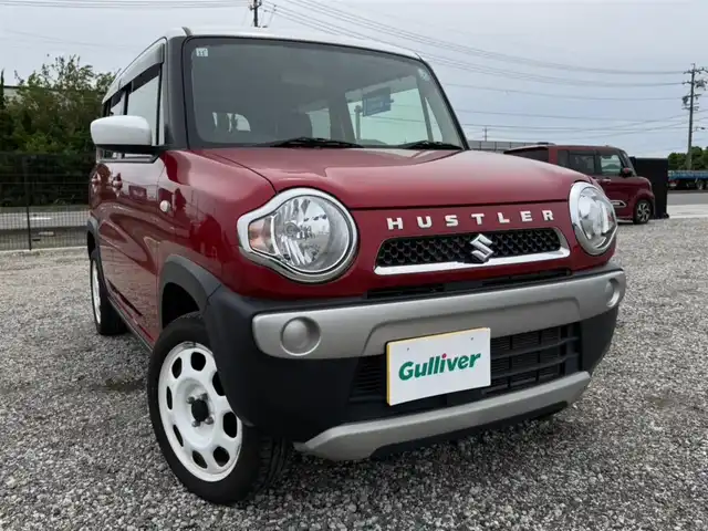 スズキ ハスラー G 茨城県 2019(令1)年 5.9万km フェニックスレッドパール/ホワイト2トーンルーフ 〇ワンオーナー/〇OPホワイトルーフ/〇社外ナビ/〇フルセグTV/〇デュアルカメラブレーキサポート/〇シートヒーター/〇純正１５インチスチールホイール/〇電動格納ミラー/〇キーレス/プッシュスタート/〇禁煙車
