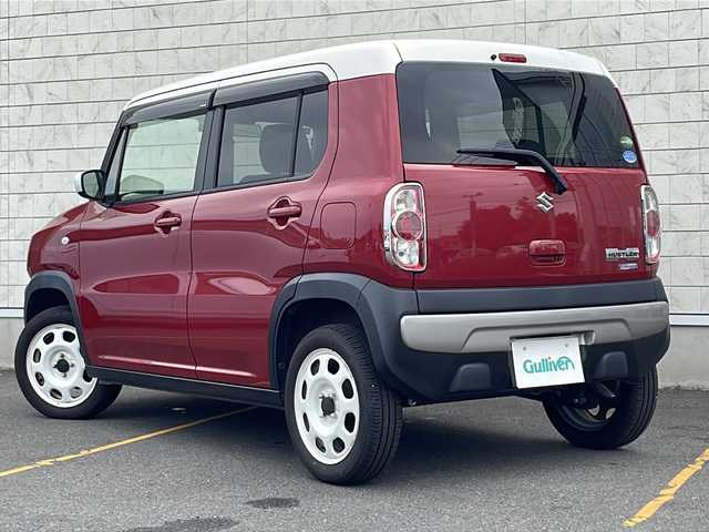 スズキ ハスラー G 茨城県 2019(令1)年 5.9万km フェニックスレッドパール/ホワイト2トーンルーフ ワンオーナー/デュアルカメラブレーキサポート/・車線逸脱警報機能/・ふらつき警報機能/・先行車発進お知らせ機能/・アイドリングストップシステム/社外ナビ/　　CD/DVD/SD/ワンセグ/シートヒーター/純正15インチスチールホイール/純正フロアマット/ハロゲンヘッドランプ/ステアリングスイッチ/オートエアコン/キーレスプッシュスタートシステム