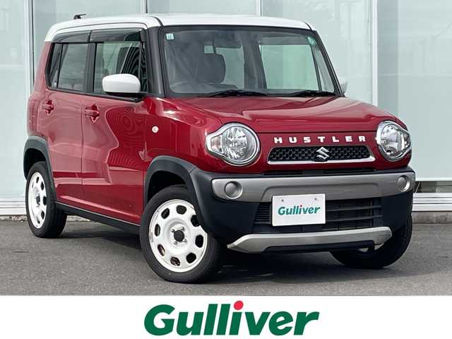 スズキ ハスラー G 神奈川県 2019(令1)年 5.9万km フェニックスレッドパール/ホワイト2トーンルーフ ワンオーナー/デュアルカメラブレーキサポート/・車線逸脱警報機能/・ふらつき警報機能/・先行車発進お知らせ機能/・アイドリングストップシステム/社外ナビ/　　CD/DVD/SD/ワンセグ/シートヒーター/純正15インチスチールホイール/純正フロアマット/ハロゲンヘッドランプ/ステアリングスイッチ/オートエアコン/キーレスプッシュスタートシステム