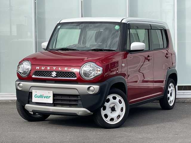 スズキ ハスラー G 神奈川県 2019(令1)年 5.9万km フェニックスレッドパール/ホワイト2トーンルーフ ワンオーナー/デュアルカメラブレーキサポート/・車線逸脱警報機能/・ふらつき警報機能/・先行車発進お知らせ機能/・アイドリングストップシステム/社外ナビ/　　CD/DVD/SD/ワンセグ/シートヒーター/純正15インチスチールホイール/純正フロアマット/ハロゲンヘッドランプ/ステアリングスイッチ/オートエアコン/キーレスプッシュスタートシステム