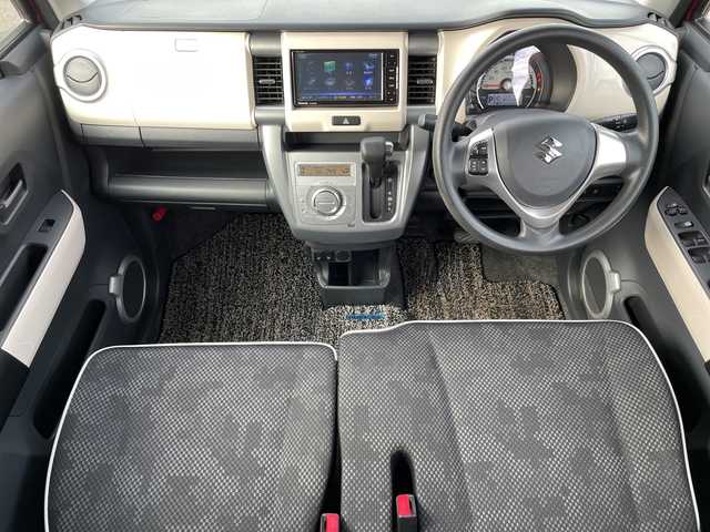 スズキ ハスラー G 神奈川県 2019(令1)年 5.9万km フェニックスレッドパール/ホワイト2トーンルーフ ワンオーナー/デュアルカメラブレーキサポート/・車線逸脱警報機能/・ふらつき警報機能/・先行車発進お知らせ機能/・アイドリングストップシステム/社外ナビ/　　CD/DVD/SD/ワンセグ/シートヒーター/純正15インチスチールホイール/純正フロアマット/ハロゲンヘッドランプ/ステアリングスイッチ/オートエアコン/キーレスプッシュスタートシステム