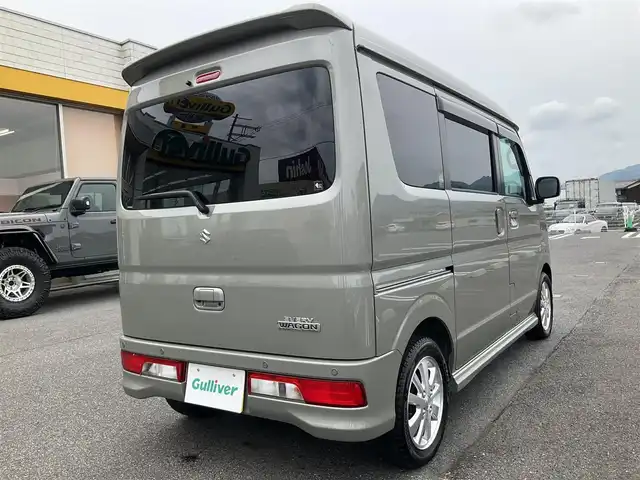 スズキ エブリィ ワゴン PZターボ スペシャル 滋賀県 2024(令6)年 0.7万km モスグレーメタリック 4WD ターボ車/車検9年11月まで/カロッツェリア8インチメモリナビ/　フルセグテレビ　Bluetooth対応/　DVD再生機能/バックカメラ/純正LEDヘッドライト/オートステップ/両側パワースライドドア/純正14インチアルミホイール/運転席シートヒーター/アイドリングストップ/プッシュスタート/ETC/保証書/取扱説明書
