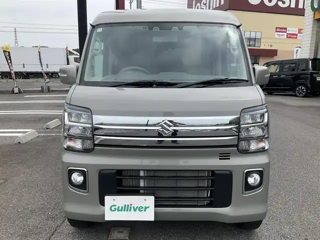 スズキ エブリィ ワゴン PZターボ スペシャル 滋賀県 2024(令6)年 0.7万km モスグレーメタリック 4WD ターボ車/車検9年11月まで/カロッツェリア8インチメモリナビ/　フルセグテレビ　Bluetooth対応/　DVD再生機能/バックカメラ/純正LEDヘッドライト/オートステップ/両側パワースライドドア/純正14インチアルミホイール/運転席シートヒーター/アイドリングストップ/プッシュスタート/ETC/保証書/取扱説明書