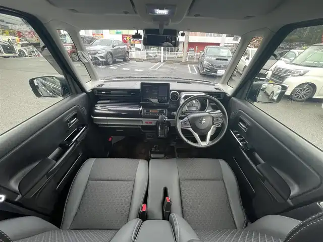 スズキ スペーシア カスタム HYBRID XS 長崎県 2022(令4)年 3万km ブルーイッシュブラックパール3 純正ナビ(FM/AM/CD/DVD/BT/フルセグTV)/スズキセーフティサポート/・デュアルセンサーブレーキサポート/・前後誤発進抑制機能/・車線維持支援機能/・車線逸脱抑制機能/・車線逸脱警報機能/・ふらつき警報機能/・標識認識機能/・先行車発進お知らせ機能/・ハイビームアシスト/・全方位カメラ/・アダプティブクルーズコントロール/ビルトインETC/両側パワースライドドア/前後ドライブレコーダー/ハーフレザーシート/D席シートヒーター/純正フロアマット/純正アルミホイール/ABS/オートライト/スマートキー/スペアキー/取扱説明書/ナビ取扱説明書/保証書