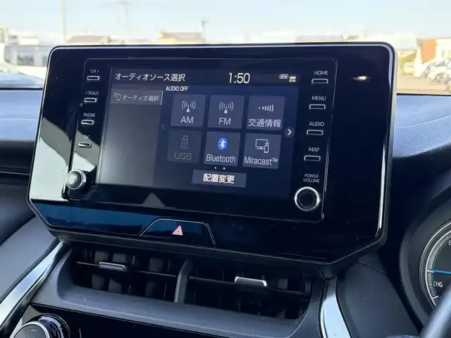 トヨタ ハリアー ハイブリッド G 大分県 2021(令3)年 4.1万km プレシャスブラックパール ・純正ナビ(USB/BT/AUX/Miracast)/・バックカメラ/・フルセグテレビ/・プリクラッシュセーフティ/・コーナーセンサー/・ETC/・レーダークルーズコントロール/・プリクラッシュセーフティ/・ブラインドスポットモニター/・MTモード付きAT/・オートハイビーム/・デジタルインナーミラー/・スマートキー/・プッシュスタートボタン