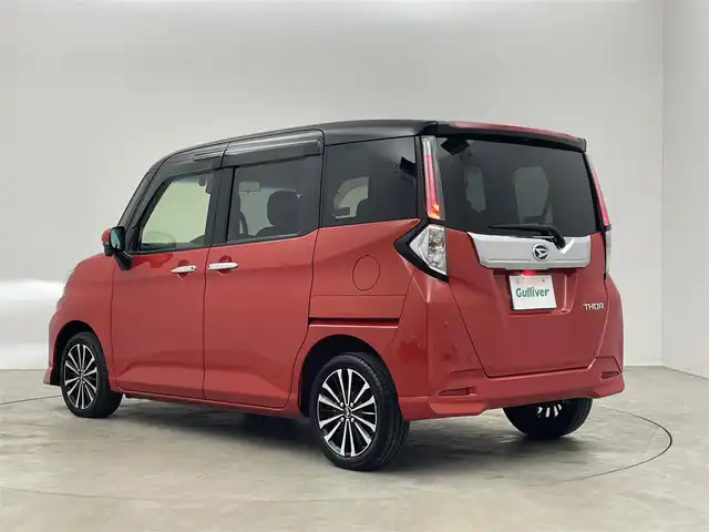 ダイハツ トール カスタムG ターボ 埼玉県 2021(令3)年 4.2万km ブラックマイカメタリック/コンパーノレッド スマートアシスト　純正９インチナビ　パノラマモニター　ビルトインＥＴＣ２．０　ドライブレコーダー　アダプティブクルーズコントロール　純正アルミホイール　スマートキー　オートライト　ＬＥＤライト　地デジ