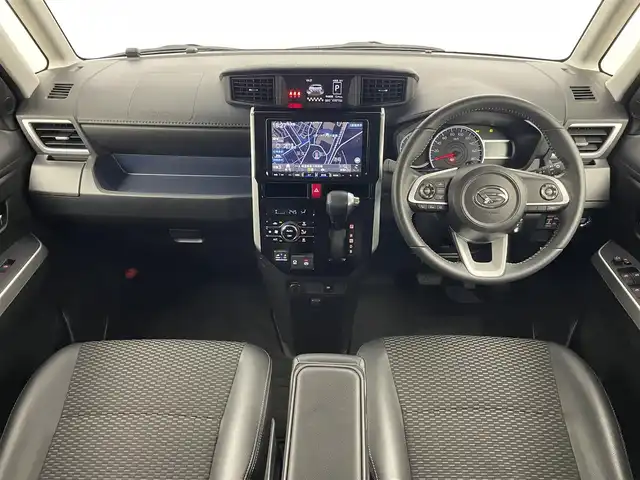 ダイハツ トール カスタムG ターボ 埼玉県 2021(令3)年 4.2万km ブラックマイカメタリック/コンパーノレッド スマートアシスト　純正９インチナビ　パノラマモニター　ビルトインＥＴＣ２．０　ドライブレコーダー　アダプティブクルーズコントロール　純正アルミホイール　スマートキー　オートライト　ＬＥＤライト　地デジ