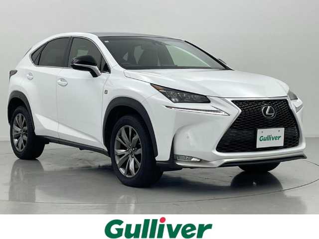 レクサス ＮＸ 200t Fスポーツ 熊本県 2016(平28)年 9.2万km ホワイトノーヴァガラスフレーク 禁煙車　/ガラスルーフ　/純正ナビ（ＣＤ・ＤＶＤ・フルセグ・ＢＴ・ＵＳＢ）/バックカメラ　/ビルトインＥＴＣ　/レーダークルーズコントロール/前後クリアランスソナー　/前席エアーシート　/前席シートヒーター　/ステアリングヒーター/前席パワーシート　/衝突軽減ブレーキ/レーンキープアシスト/横滑り防止/アイドリングストップ/パーキングアシスト/パワーバックドア/純正フロアマット/純正１８インチAW/オートライト/オートマチックハイビーム/LEDヘッドライト/フォグライト/スマートキー/プッシュスタート