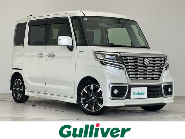 スズキ スペーシア カスタム HYBRID XS ターボ 愛知県 2018(平30)年 8.4万km ピュアホワイトP 8型ナビ/ワンセグ/バックカメラ/両側パワースライドドア/LEDヘッドライト/ETC/Bluetooth/CD DVD/クルーズコントロール/衝突軽減システム/パドルシフト/シートヒーター/スマートキー/プッシュスタート/純正アルミホイール