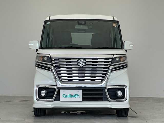 スズキ スペーシア カスタム HYBRID XS ターボ 愛知県 2018(平30)年 8.4万km ピュアホワイトP 8型ナビ/ワンセグ/バックカメラ/両側パワースライドドア/LEDヘッドライト/ETC/Bluetooth/CD DVD/クルーズコントロール/衝突軽減システム/パドルシフト/シートヒーター/スマートキー/プッシュスタート/純正アルミホイール