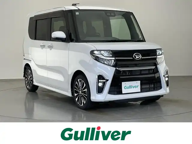 ダイハツ タント カスタム RS 愛知県 2019(令1)年 2万km シャイニングホワイトパール 純正９型ナビ　全方位カメラ　両側パワスラ　禁煙　黒ハーフレザー　フルセグＴＶ　ＤＶＤ再生　シートヒーター　スマートアシストIII　衝突軽減　純正ドラレコ　アイドリングストップ　プッシュスタート　フォグ