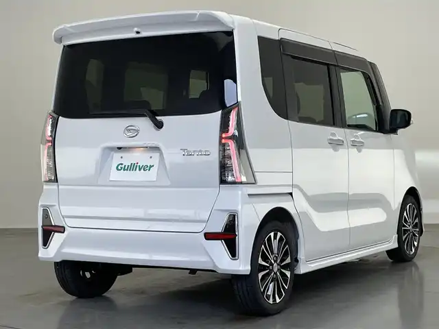 ダイハツ タント カスタム RS 愛知県 2019(令1)年 2万km シャイニングホワイトパール 純正９型ナビ　全方位カメラ　両側パワスラ　禁煙　黒ハーフレザー　フルセグＴＶ　ＤＶＤ再生　シートヒーター　スマートアシストIII　衝突軽減　純正ドラレコ　アイドリングストップ　プッシュスタート　フォグ