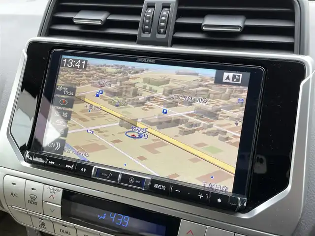 トヨタ ランドクルーザー プラド TX Lパッケージ 千葉県 2018(平30)年 5.2万km ブラック ４WD/・センターデフロック/・ダウンヒルアシストコントロール/社外メモリー9インチナビ/・CD/DVD/・AM/FM/・バッグ/サイドカメラ/・フルセグTV/・BT/コーナーセンサー/クルーズコントロール/衝突軽減システム/レーンキープアシスト/ハーフレザー/・パワーシート/・エアシート/・純正フロアマット/MKW17インチAW/ガナドールマフラー/LEDヘッドライト/・オートライト/・オートマチックハイビーム/W＋サイドエアバッグ/・カーテンエアバッグ/ETC/スマートキー/・スペアキー/保証書・取説